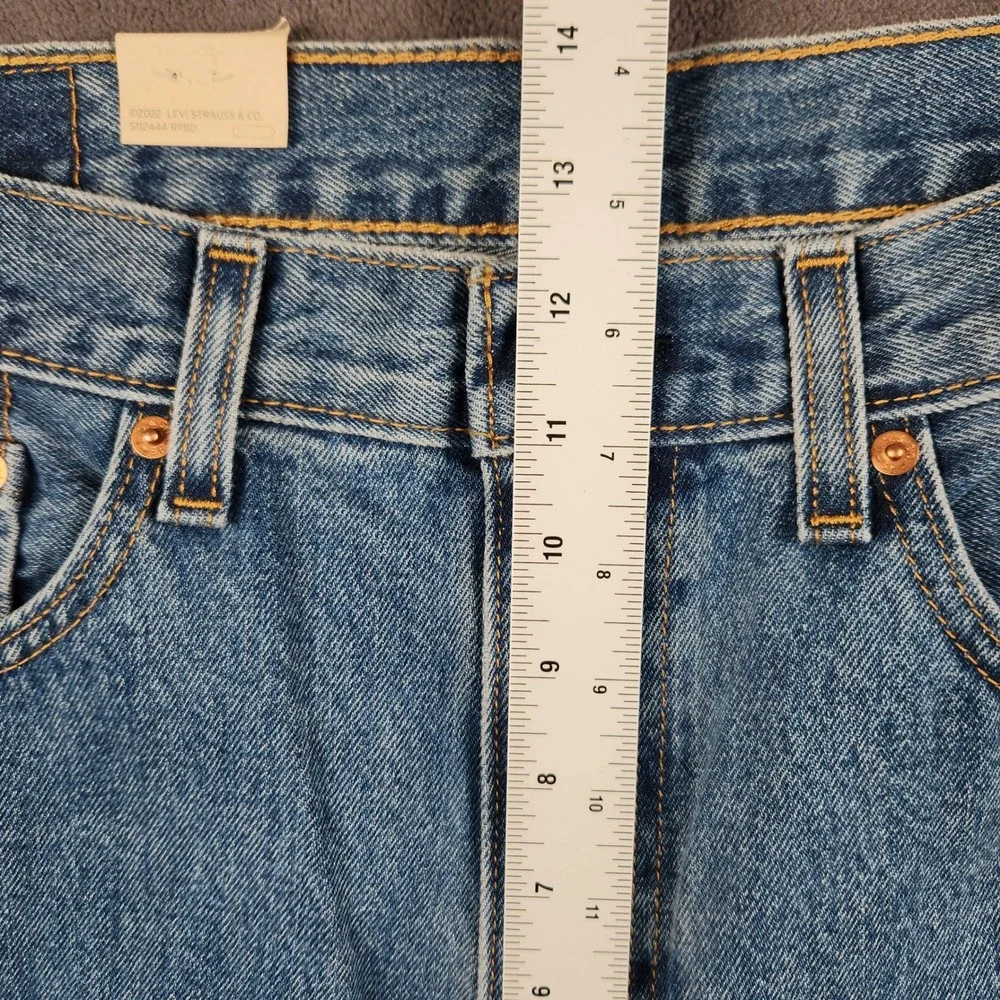 Levis 505 Jeans Mens 36x32 Blue‎ Mid Rise Regular Fit Straight Leg NEW